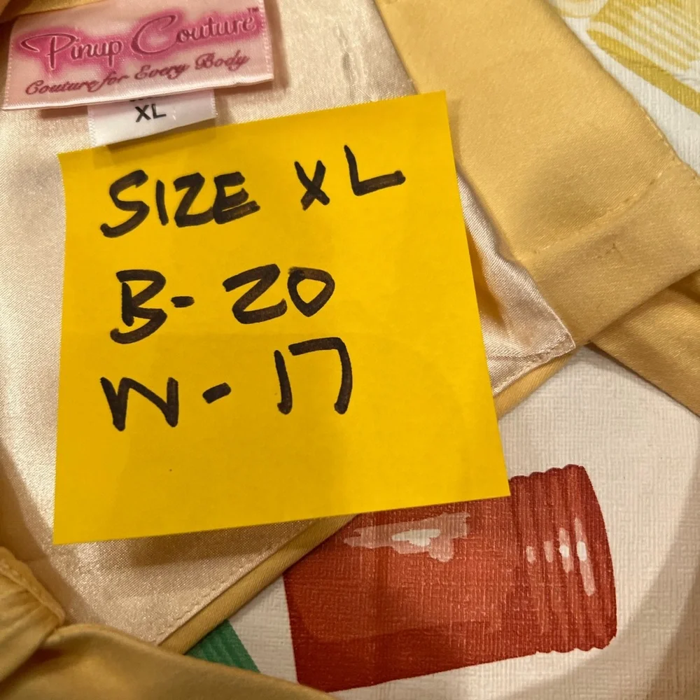 Pinup Couture Yellow Harley Swing Dress Like New! - Picture 2 of 3